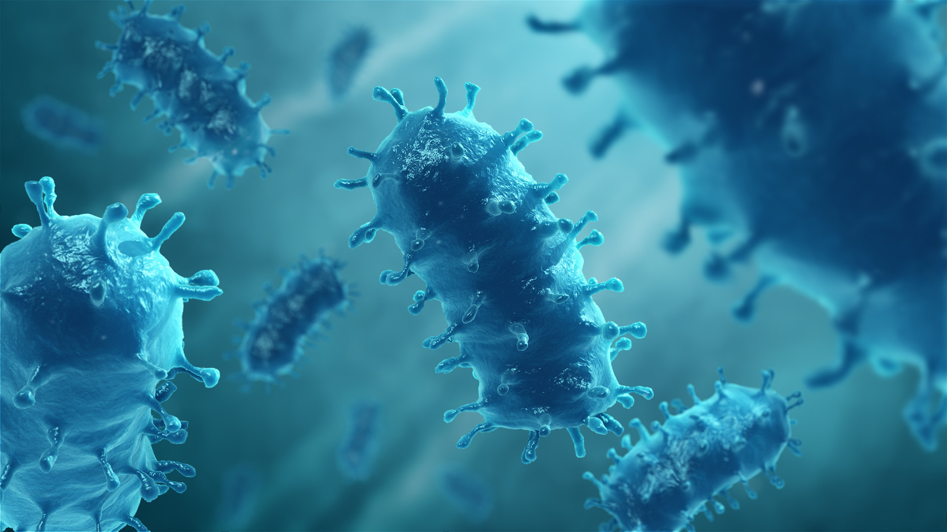 3D Medical Animation still of Rabies virus