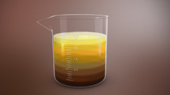 Color change in Urine indicating Well hydrated, Dehydrated, and Extremely Dehydrated