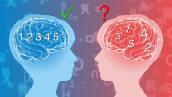 Medical animation still showing comparison between Normal brain functioning and Dyslexia infected brain